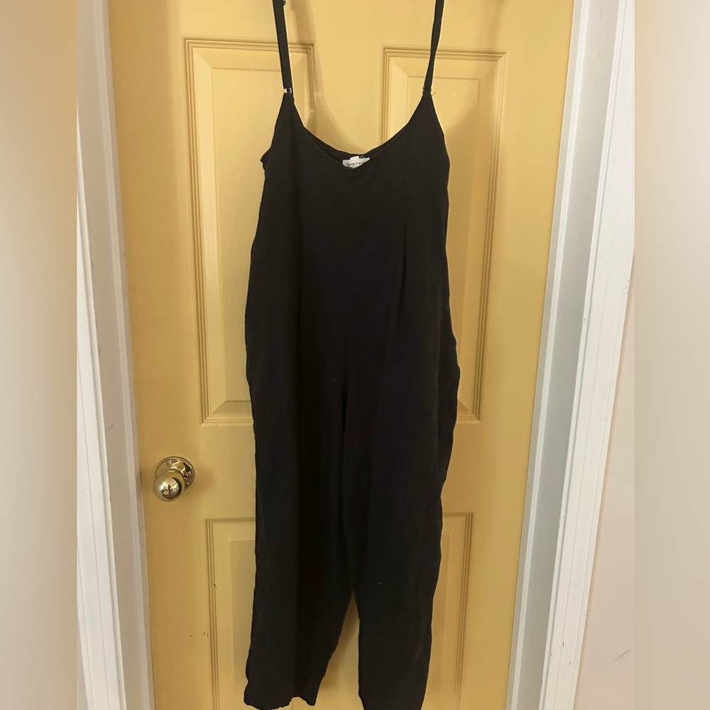 silence + noise Black Sleeveless Wide-Leg Jumpsuit